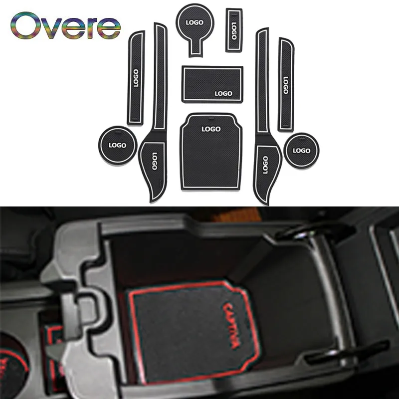 OVERE 10 шт. автомобильный коврик для интерьера чашки дверные ворота Слот наклейки