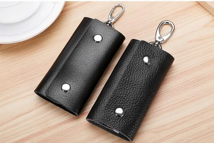 Fashion Key Chains Genuine Cow Leather Men Women Car Bag Wallet Multi Function Case Housekeeper Holders | Украшения и аксессуары