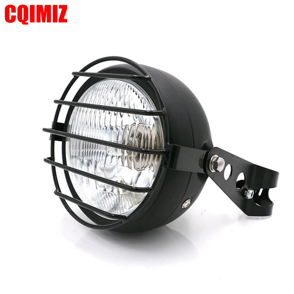 Старый школьный стиль алюминиевая черная гриль ретро винтажная фара для