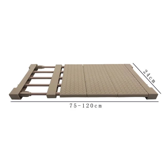 Coffee 24x(75-120)cm Sqinans, регулируемый органайзер для шкафа, держатели для шкафа для ванной, кухонная полка для хранения, полка гардероба, настенная кухонная полка - Цвет: Coffee 24x(75-120)cm