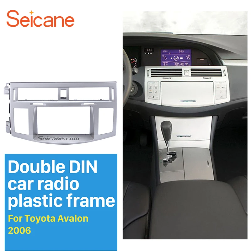 Seicane 2DIN araba dash radyo fasya Toyota Avalon 2006 Autostereo adaptörü CD Trim paneli plakası fasya çerçeve Dash montaj kitleri