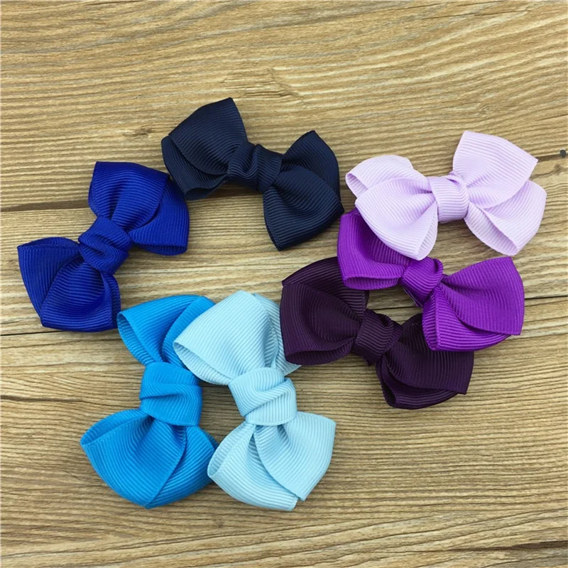 XIMA 35 шт./лот 2 5 дюйма Grosgrain ленты для волос банты с зажимом Заколки Детские