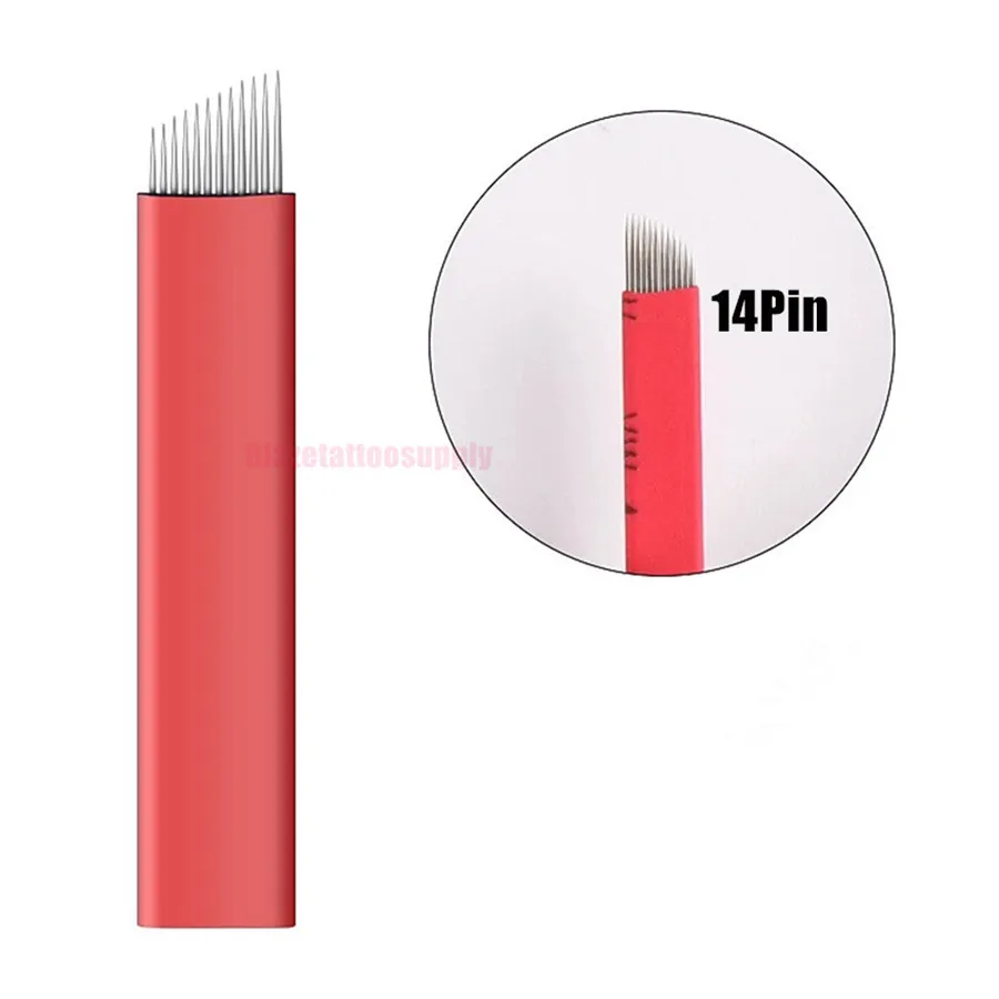 100 шт./лот модные конические лезвия для перманентного макияжа бровей и татуировок