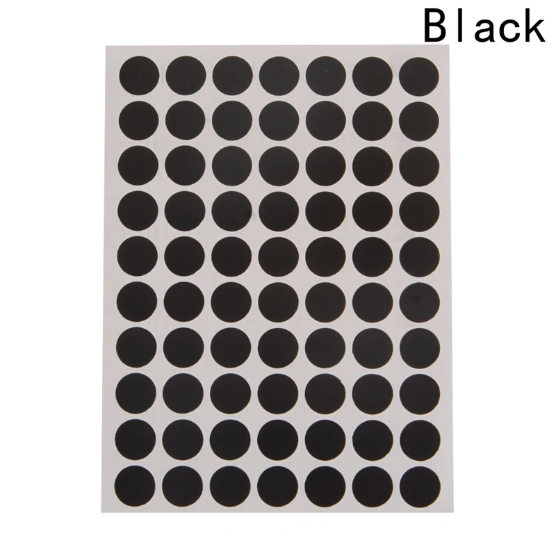 12 листов/упаковка 10 мм круглые цветные клейкие этикетки Dot sticker - Цвет: BK