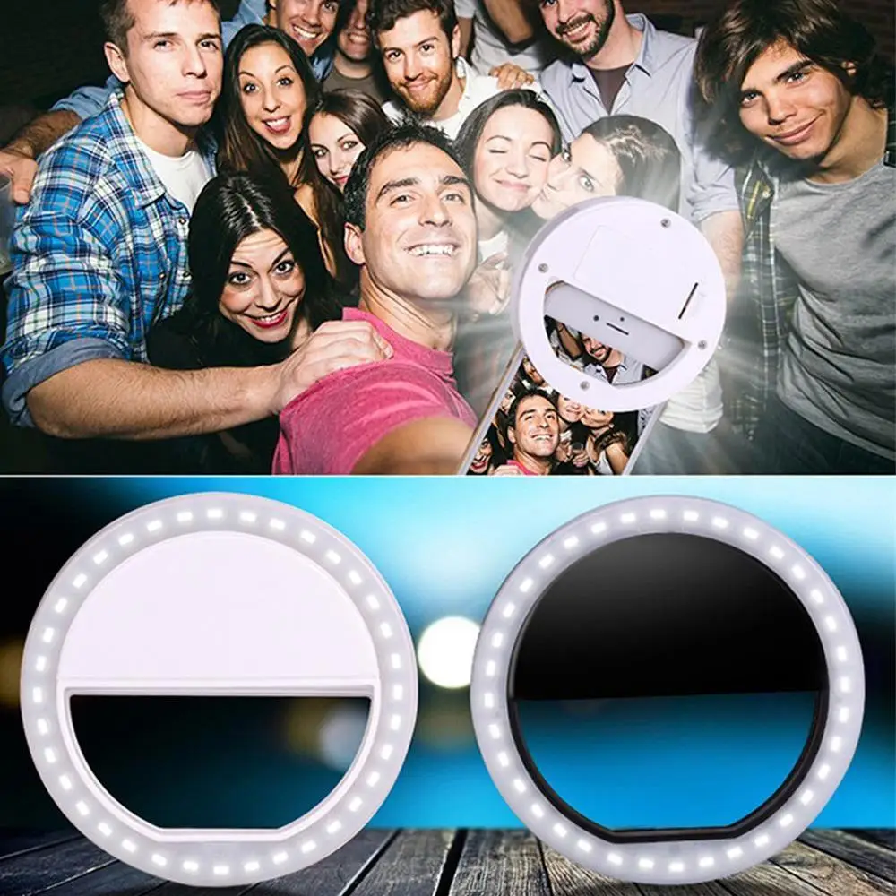 2018 New Fashion Portable Selfie LED Ring Flash Fill Light Clip Camera with 36 For Iphone Samsung Xiaomi HTC | Мобильные телефоны и