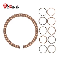 free shipping 10 pcs acoustic guitar basswood soundhole rosette inlay fish bone pattern guitar body project parts