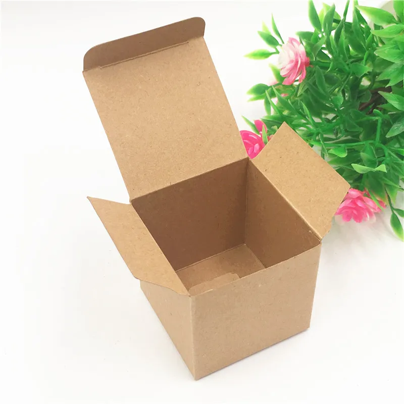 30 шт./лот винтажные Мини кубики крафт-бумага коробки для помолвки конфетные бобы