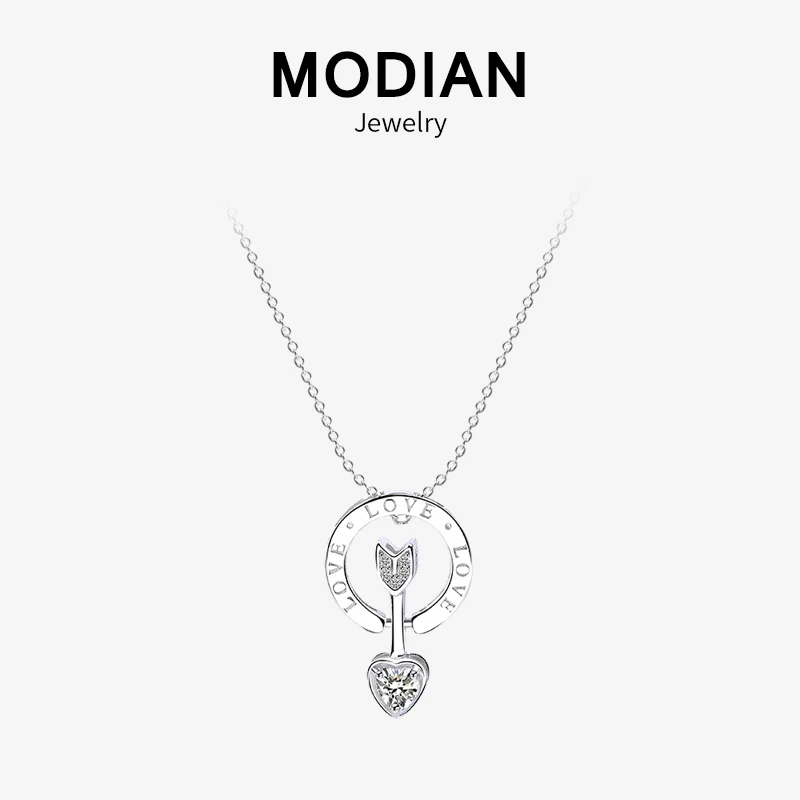 MODIAN Аутентичные 925 стерлингового серебра высокого качества с кубическим