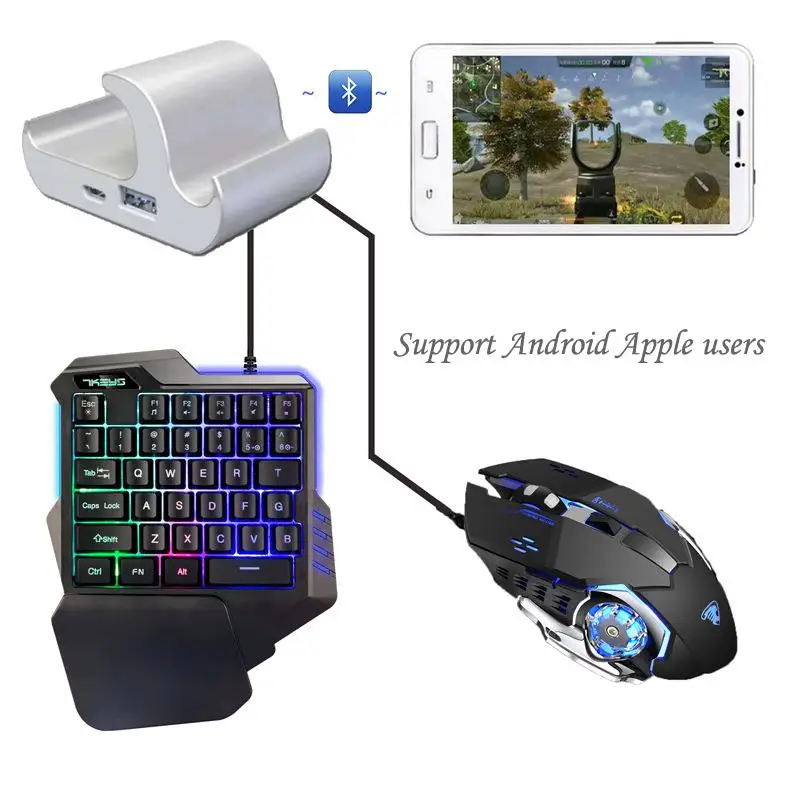Studyset мобильный Геймпад контроллер игровая клавиатура мышь Проводная