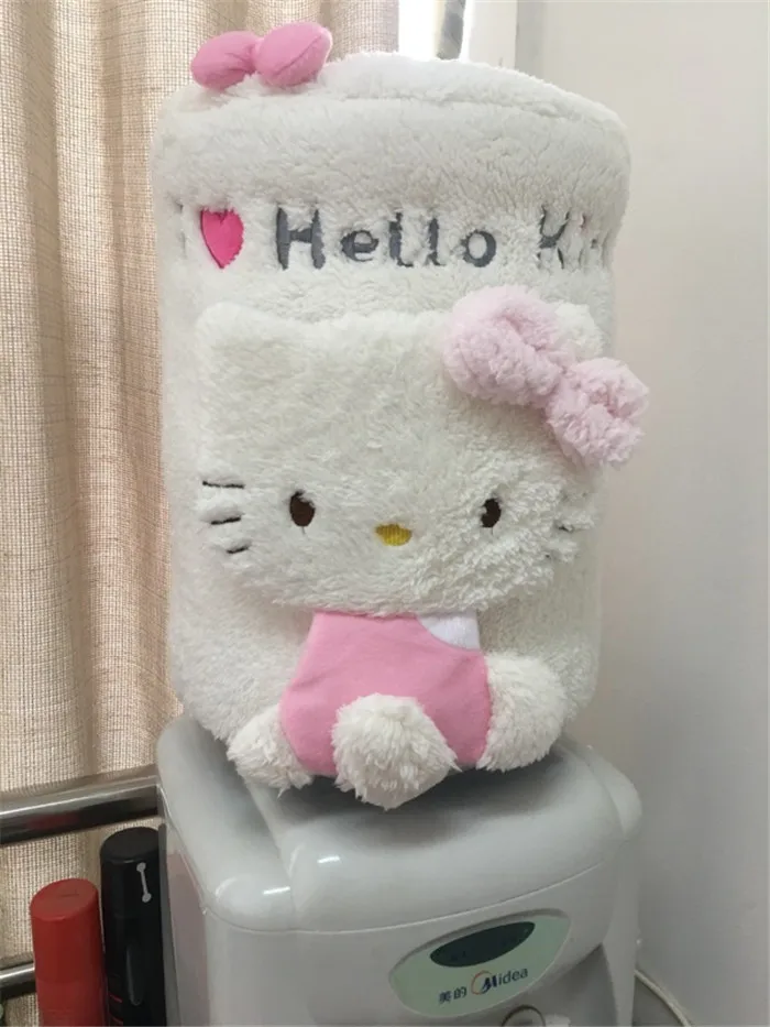 Hello kitty, милый плюшевый диспенсер для воды, пылезащитный чехол, мультяшное ведро для питья, пылезащитный чехол, диспенсер для воды, hello kitty, домашняя помощь - Цвет: B