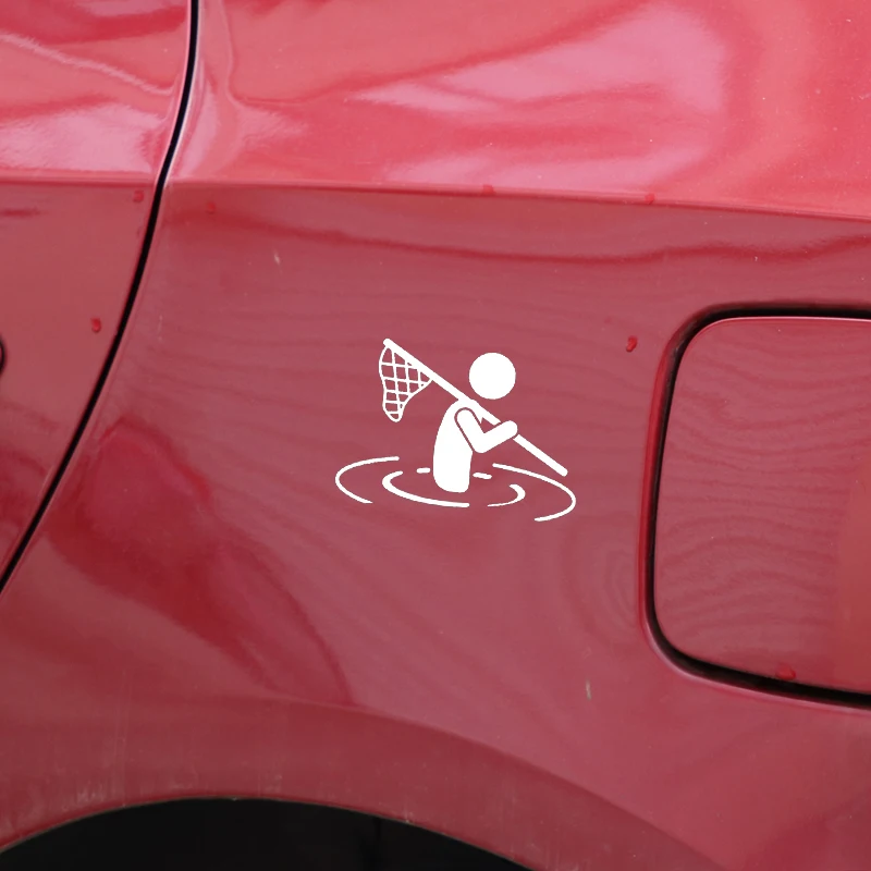 

YJZT 13.6*9.4CM Coolest Fishing Decor Car Modelling Sticker Vinyl High Quality Personalized Graphic C12-1691