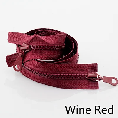 Wine Red Meetee 5 шт. 70/80 см 5# разъемная застежка-молния смолы набор гайковерта с двойным открытым застежки-молнии пуховик DIY Детская одежда спальный мешок Швейные аксессуары для зажигалок Zip ZA022 - Цвет: Wine Red