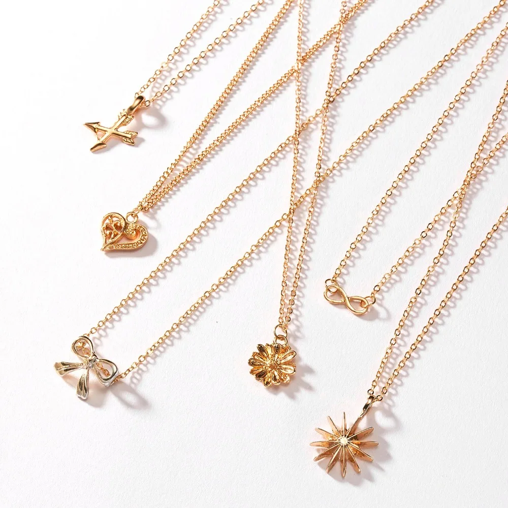 RINHOO WISH Gold color Hope Flower Подсолнух сплав ключикулярная косточка короткое ожерелье с