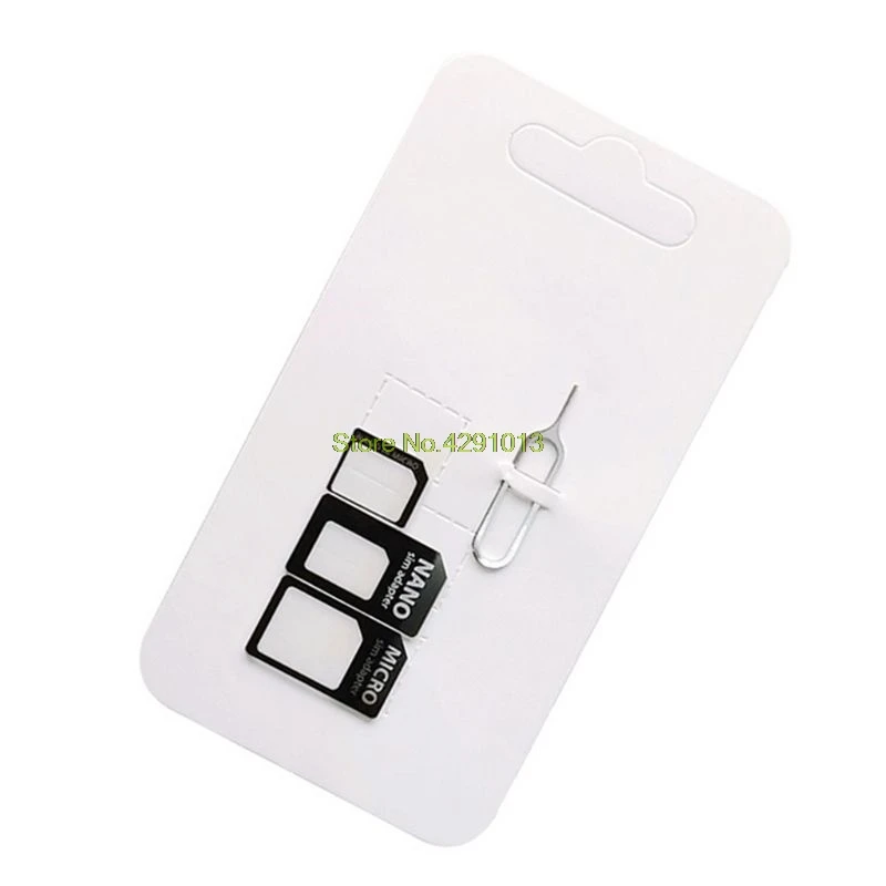4 в 1 преобразователь Nano SIM карты Micro Стандартный адаптер для iPhone Samsung 4G LTE USB