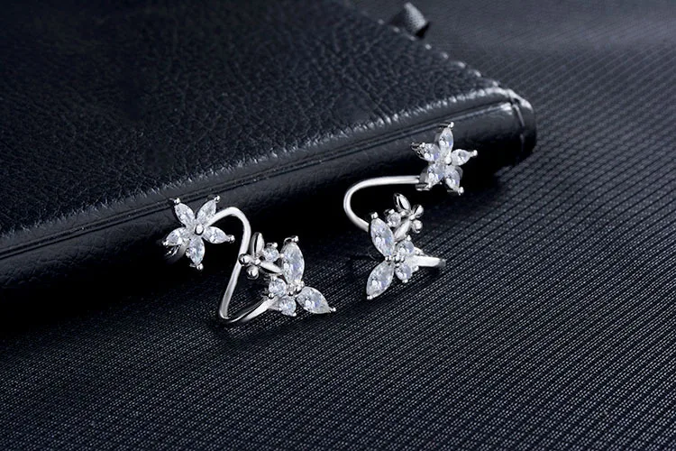Женские серьги гвоздики из серебра 925 пробы с фианитами|silver stud earrings|sterling silver