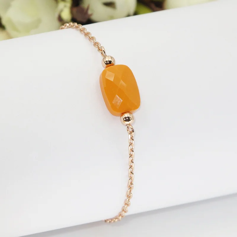 FORIS 6 цветов модные ювелирные изделия розовое золото Хрустальный Браслет для