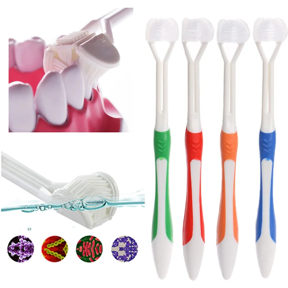 Новая 3 сторонняя зубная щетка ультратонкие мягкие щетинки зубные щетки для