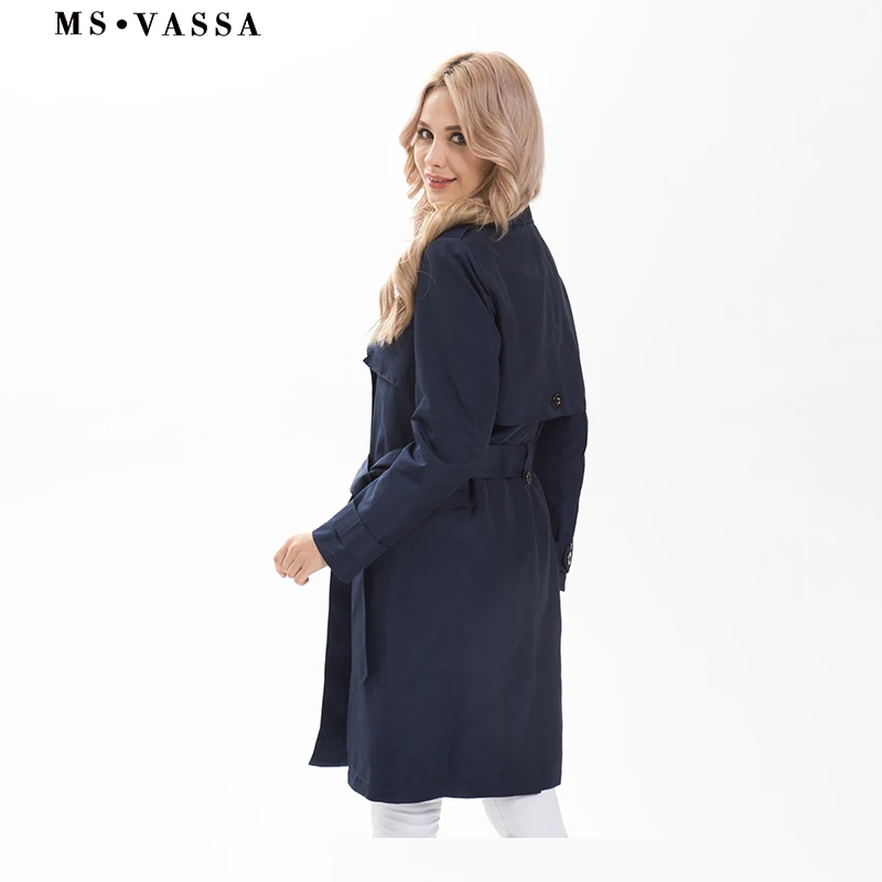 MS Vassa/большие размеры тренчи для женщин новинка 2018 года осенние женские пальто
