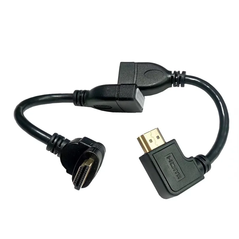 High Speed 90 Degree Up & Down Left Right Angled HDMI Male to Female V1.4 Cable for Audio TV 1080P DVD 0.5m | Электроника