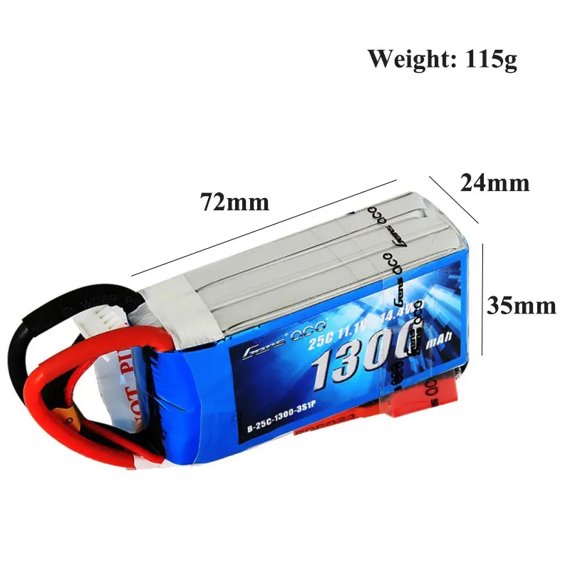 Аккумуляторная батарея Gens ace Lipo 11 1 В 1300 мА/ч 3S 25C с разъемом Deans для