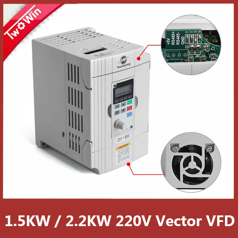 220 В 1.5kw 2.2kw вектор Inveter VFD инвертор преобразователь частоты частотно регулируемый