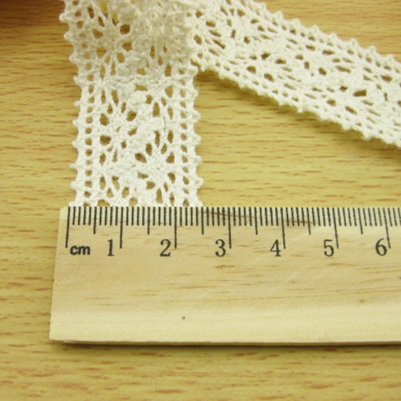 1 Meter DIY Handmade Patchwork Christmas Ribbons Cotton Material Lace Ribbon Beige Color Sewing Accessory | Дом и сад