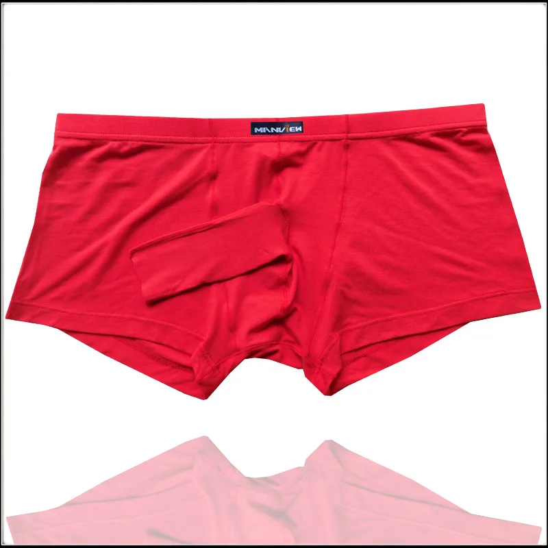 Мужские трусы боксеры из модала и хлопка с открытым спереди рукавом для пениса