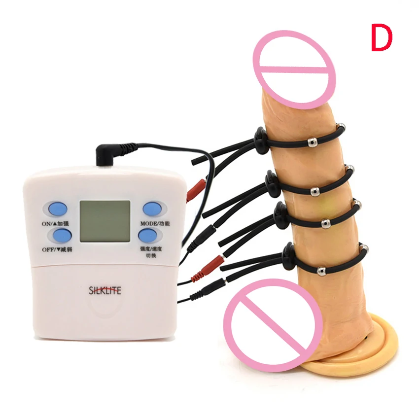 Физиотерапия Кольцо для члена стальной шарик кольцо пениса Электрический