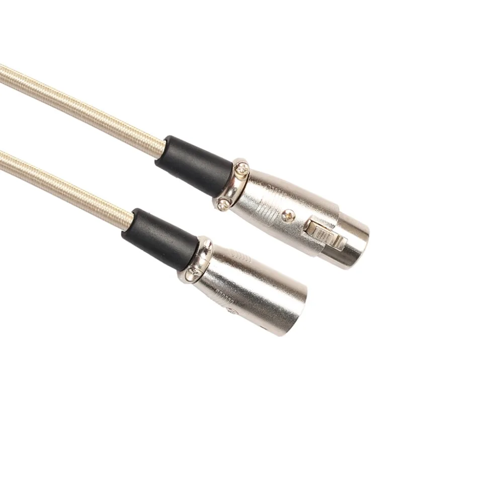 REXLIS роскошный золотой Цвет аудио сигнала линии баланс кабель XLR Мужской Женский