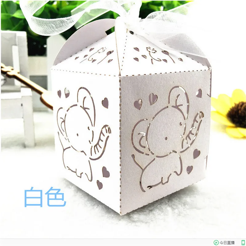 50 шт. ручная работа свадебные подарки для гостей милый слон детский душ конфеты