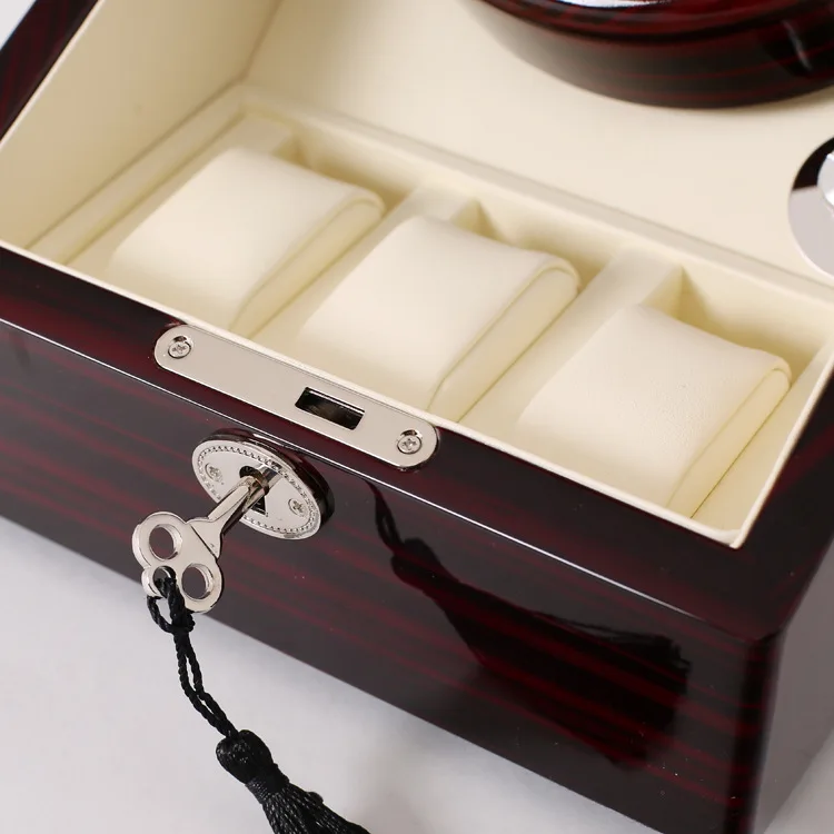Деревянная Кожа atch моталки для автоматических часов winder box lock rotator 2+ 3 сетки двигатель хранения коробки winder uhrenbeweger caja