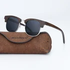 Бервер 100% натуральные бамбуковые деревянные солнцезащитные очки ручной работы, поляризационные зеркальные линзы, очки с пробкой, Подарочный чехол