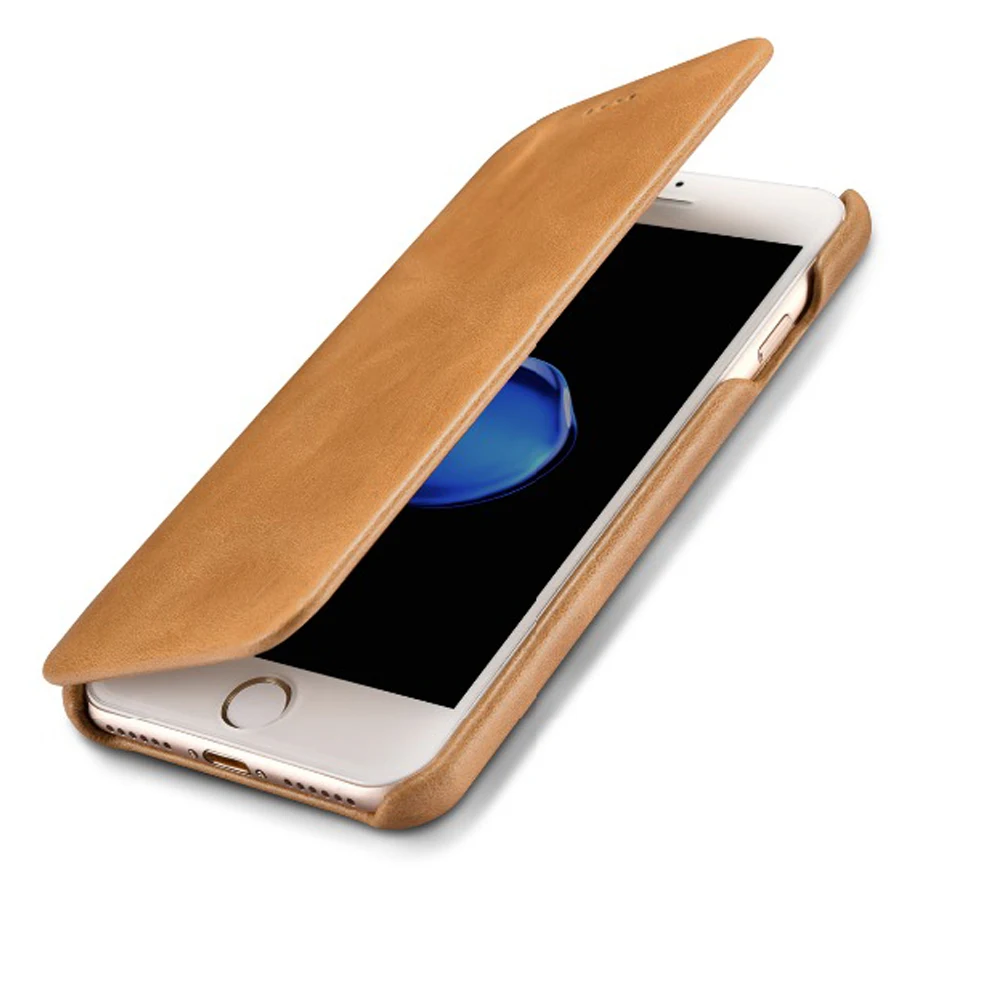 Чехол icarer из натуральной кожи для iPhone 7 Plus чехол кошелек 8 6 6s магнитный откидной в