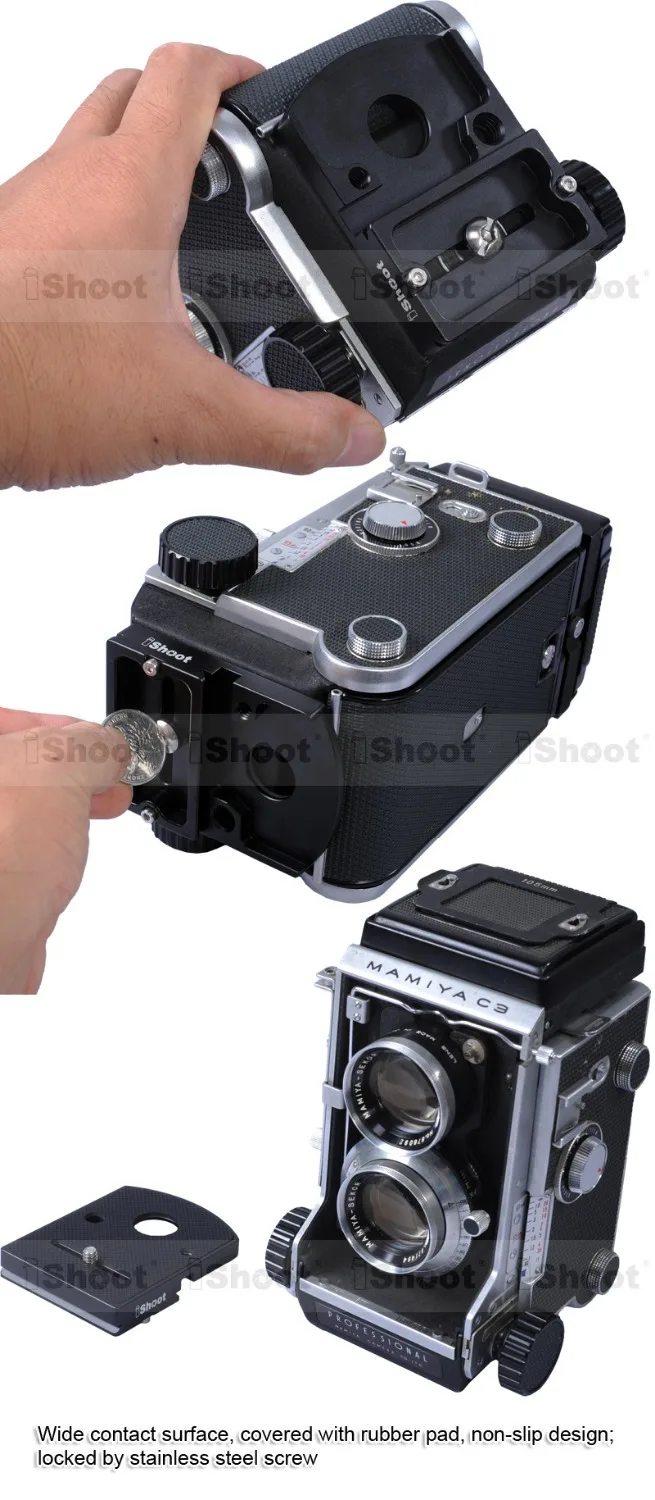 Пластина быстрого крепления 85x65 мм для штатива с шаровой головкой Pentax 645 67 series Contax