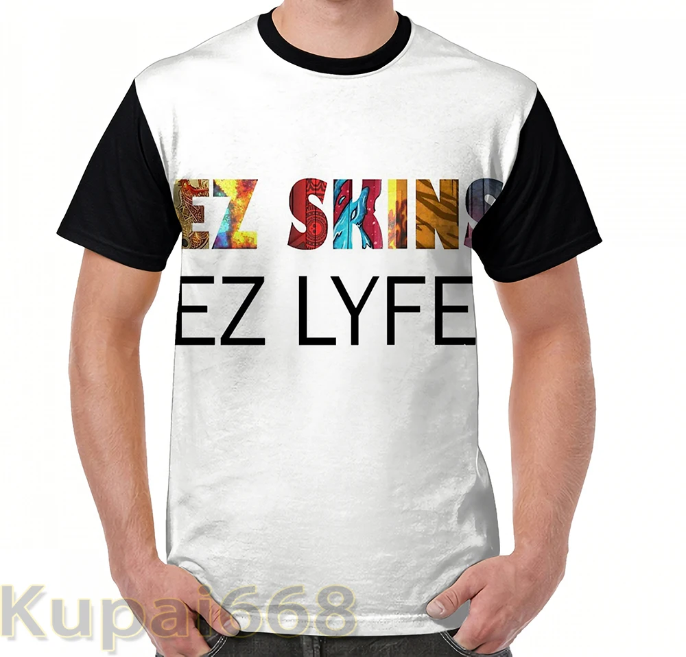 Забавная футболка с графическим принтом мужские топы футболки EZ SKINS LYFE 2 женская