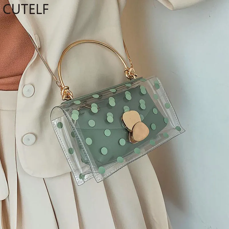 Прозрачная сумочка на ремне sac основной femme 2019 nouveau желе цепи сумки женские ручные