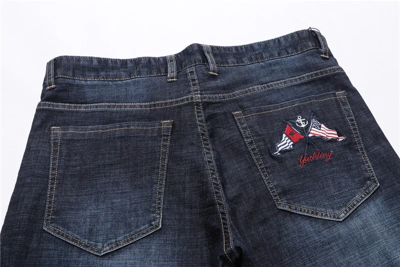 Джинсы мужские прямые повседневные и деловые Брендовые брюки из денима Tace & Shark