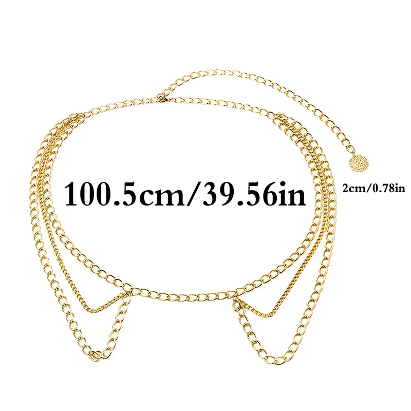 

Sexy Bikini Waist Beach Belly Chain Women Harness Slave Necklace Body Jewelry