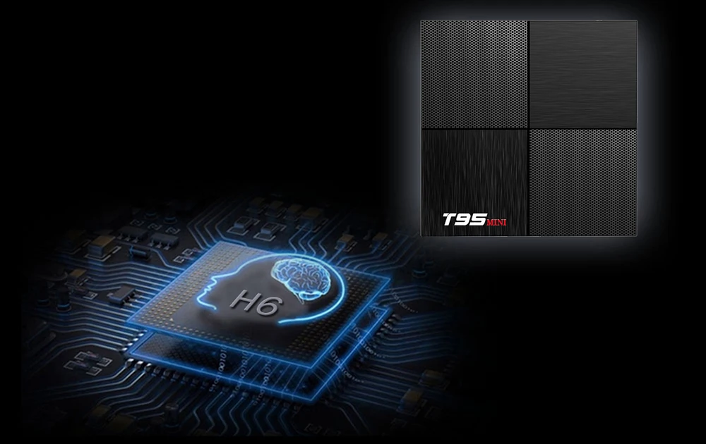 Wechip 6K T95 Мини Android 9,0 Смарт ТВ приставка Allwinner H6 Поддержка 2,4 ГГц WiFi 2 Гб 16 Гб четырехъядерный телеприставка PK TX6 медиаплеер