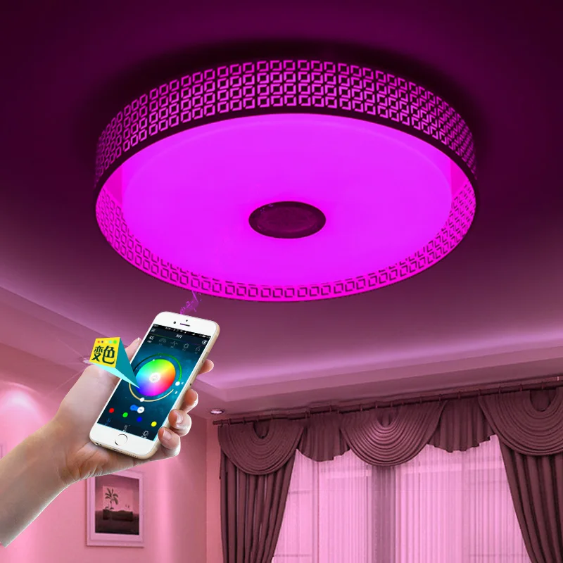 Современный светодиодный потолочный светильник RGB с регулируемой яркостью