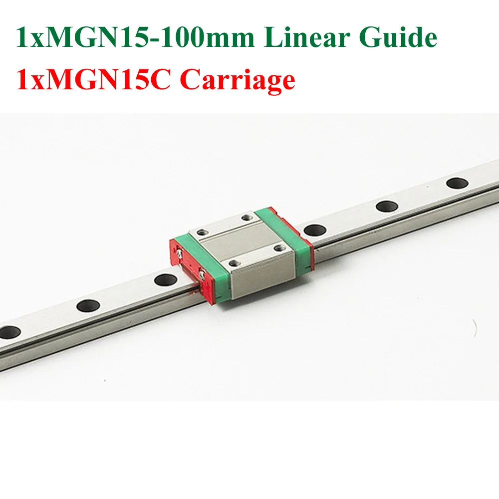 

MR15 15mm MGN15 Mini Linear Guide 100mm 3D Printer Kossel With MGN15C Linear Block Carriage For Cnc