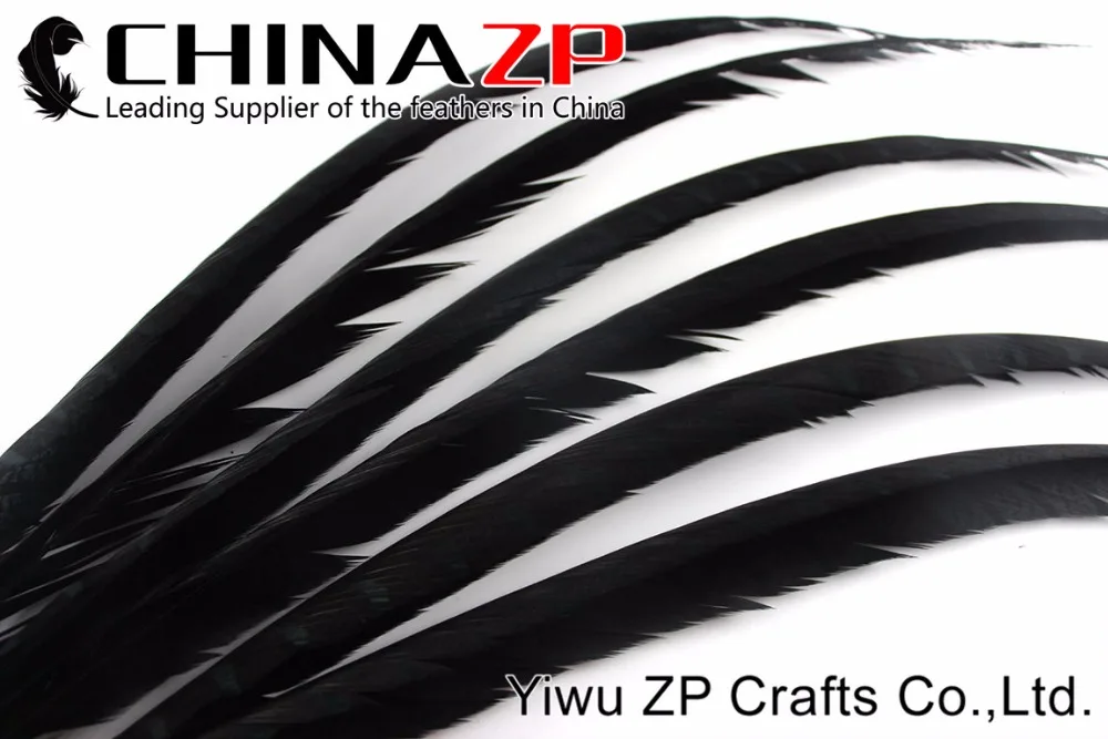CHINAZP перья 50 штук 32 ~ 36 дюймов (80 90 см) длинные черные зебры леди брикет для девочки