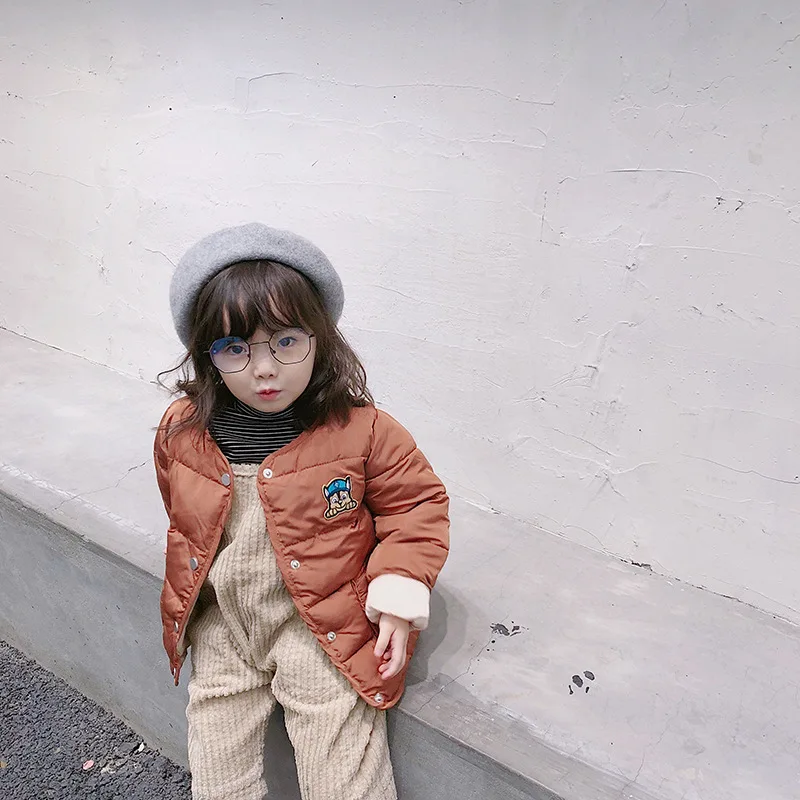 Drop Shipping Boys Girls Children Solid Coats Winter Autumn Black Jacket Baby Cotton Cute Fashion Outwear DA10049 | Детская одежда и