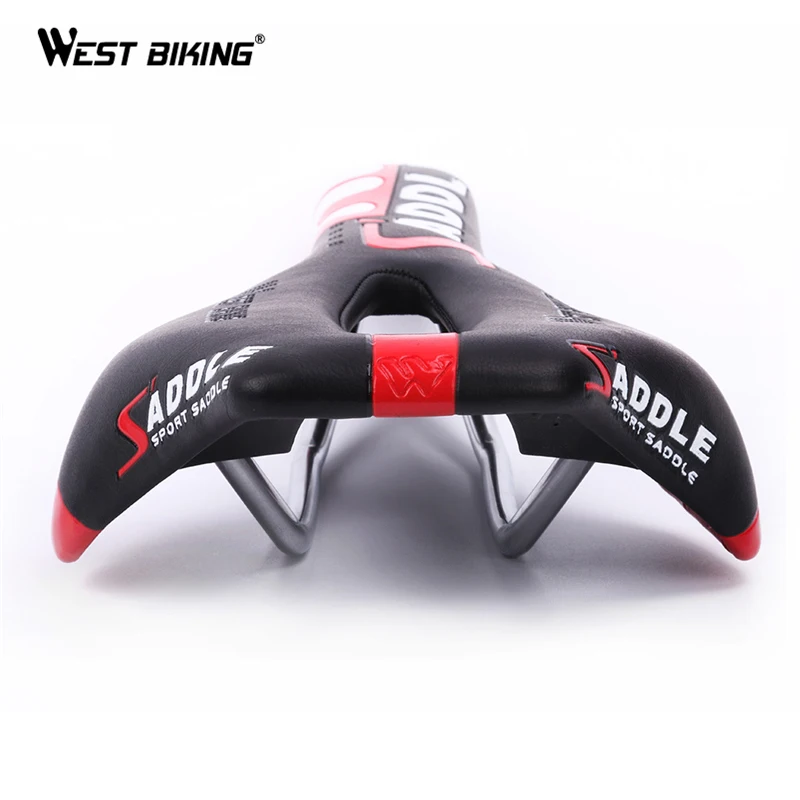 WEST BIKING из искусственной кожи, велосипедное седло, нескользящее, для шоссейных велосипедов, полое, спортивное сиденье, подушка для горного велосипеда, запчасти для велосипеда, велосипедное седло