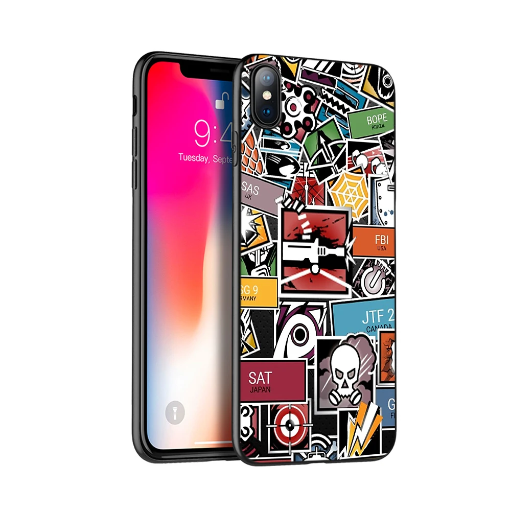 Чехол из ТПУ для iphone 5 черный силиконовый чехол 6 6s 7 8 plus x 10 XR XS 11 pro Max AKIRA Voltron Rainbow Six