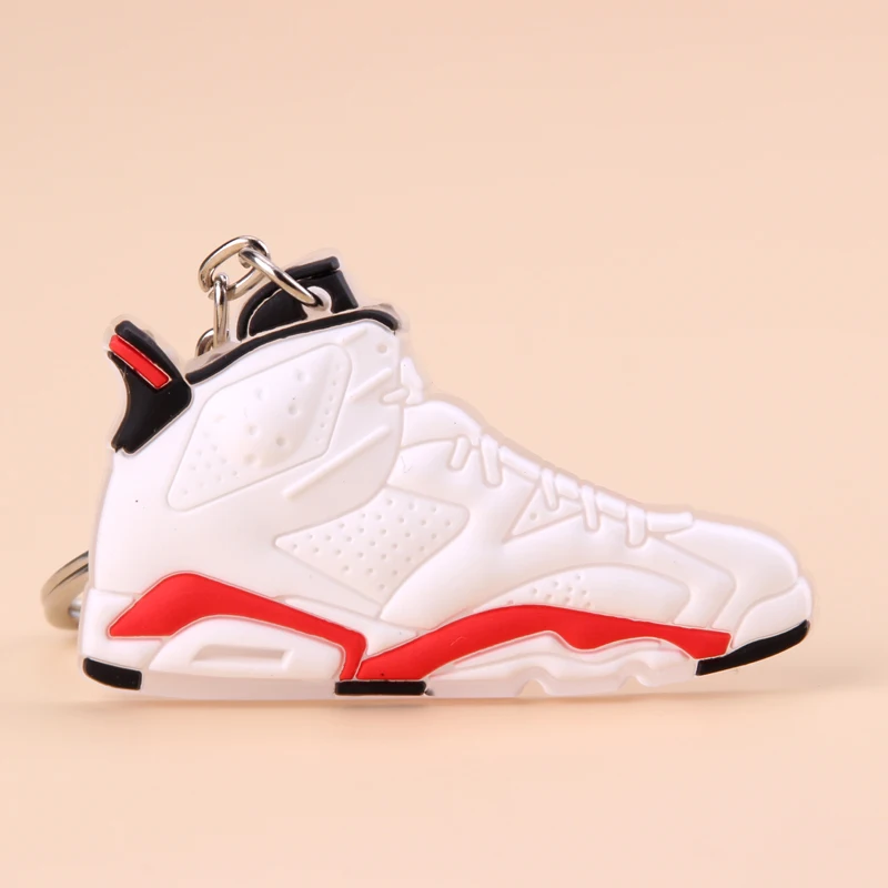 Picture Color12 Мини Jordan 6 брелок обуви Для мужчин Wome/Дети C логотипом отличный подарок для баскетбола брелок-кроссовок для ключей ключ держатель Porte Clef - Цвет: Picture Color12