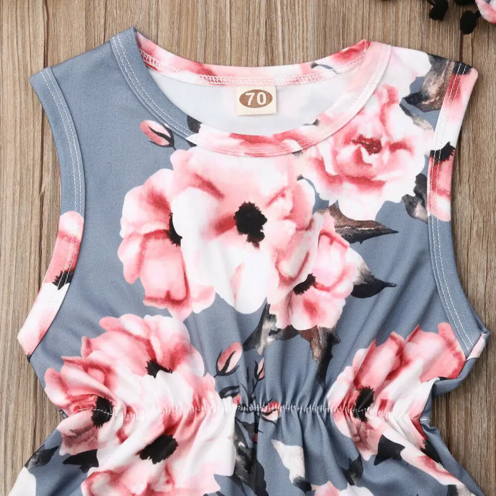 Милая Одежда для новорожденных девочек от 0 до 24 месяцев боди без рукавов с