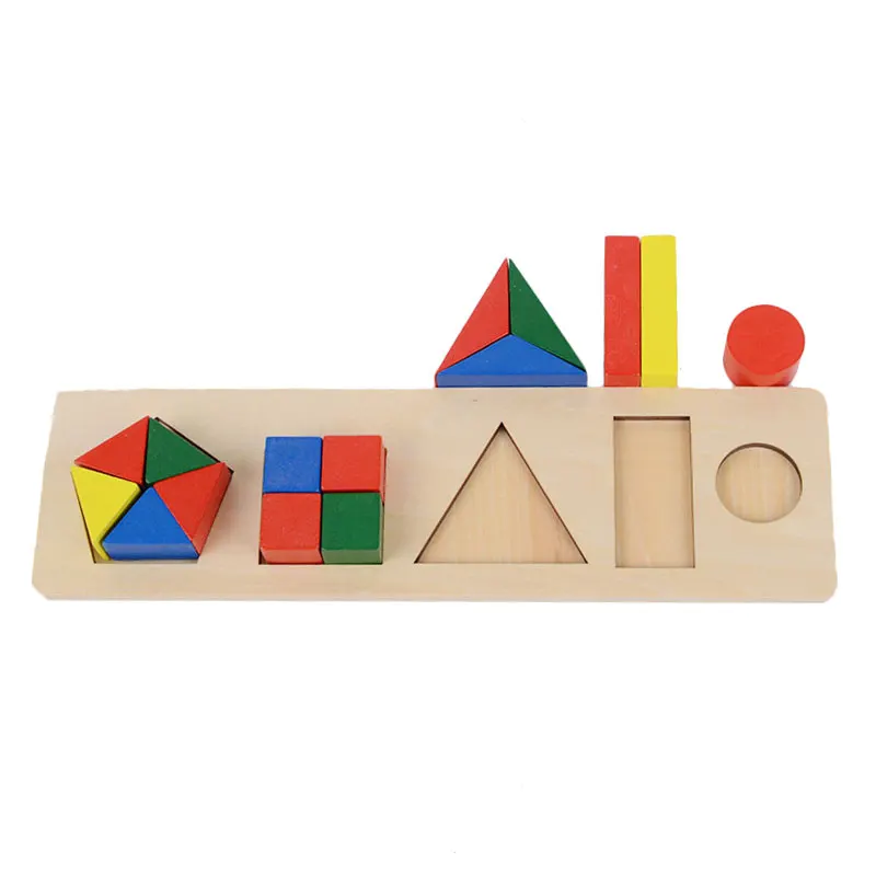 

Wooden Montessori Materials Montessori Shape Puzzle Learning Educational Toys for Toddlers Juguetes Brinquedos MI2944H