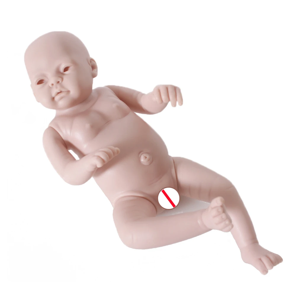 

20inch Doll Parts Reborn Doll Kit For 50 cm girl Bebe Reborn Doll Unpainted Blank Doll Kit Soft silicone Reborn Full Vinyl Body