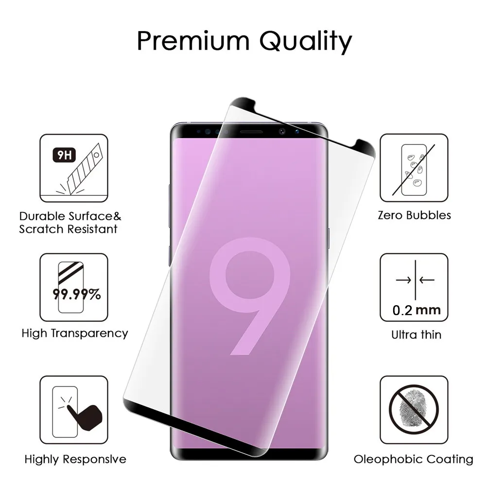 3D Защита экрана для Samsung Galaxy S8 9 Plus Note8 Note9 Закаленное стекло Защитная пленка S10 lite